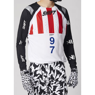 Blue Label Flame Jersey White/Black image 1